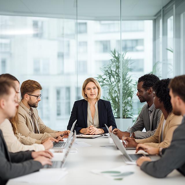 Internationales SaaS-Vertriebsteam in einem hellen Berliner Büro bei einer Marktbesprechung